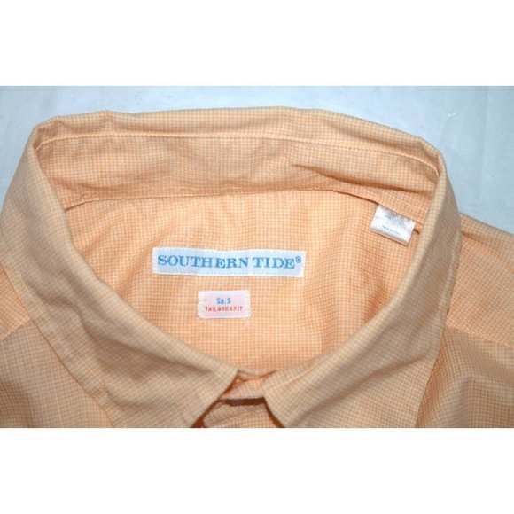 Southern Tide Tailored Fit Mens Short Sleeve Button Front Shirt Size Small - Picture 5 of 5